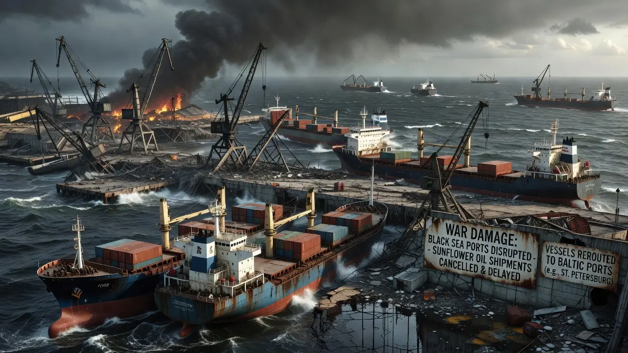 War Damage at Black Sea Ports Disrupts India's Sunflower Oil Supply